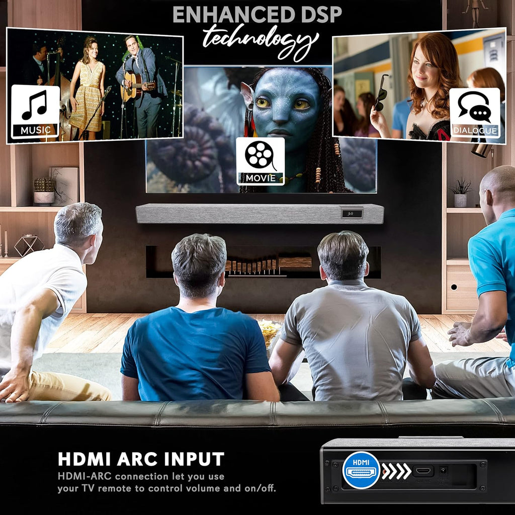 60W 35" Bluetooth Sound Bar with Remote Control Z437
