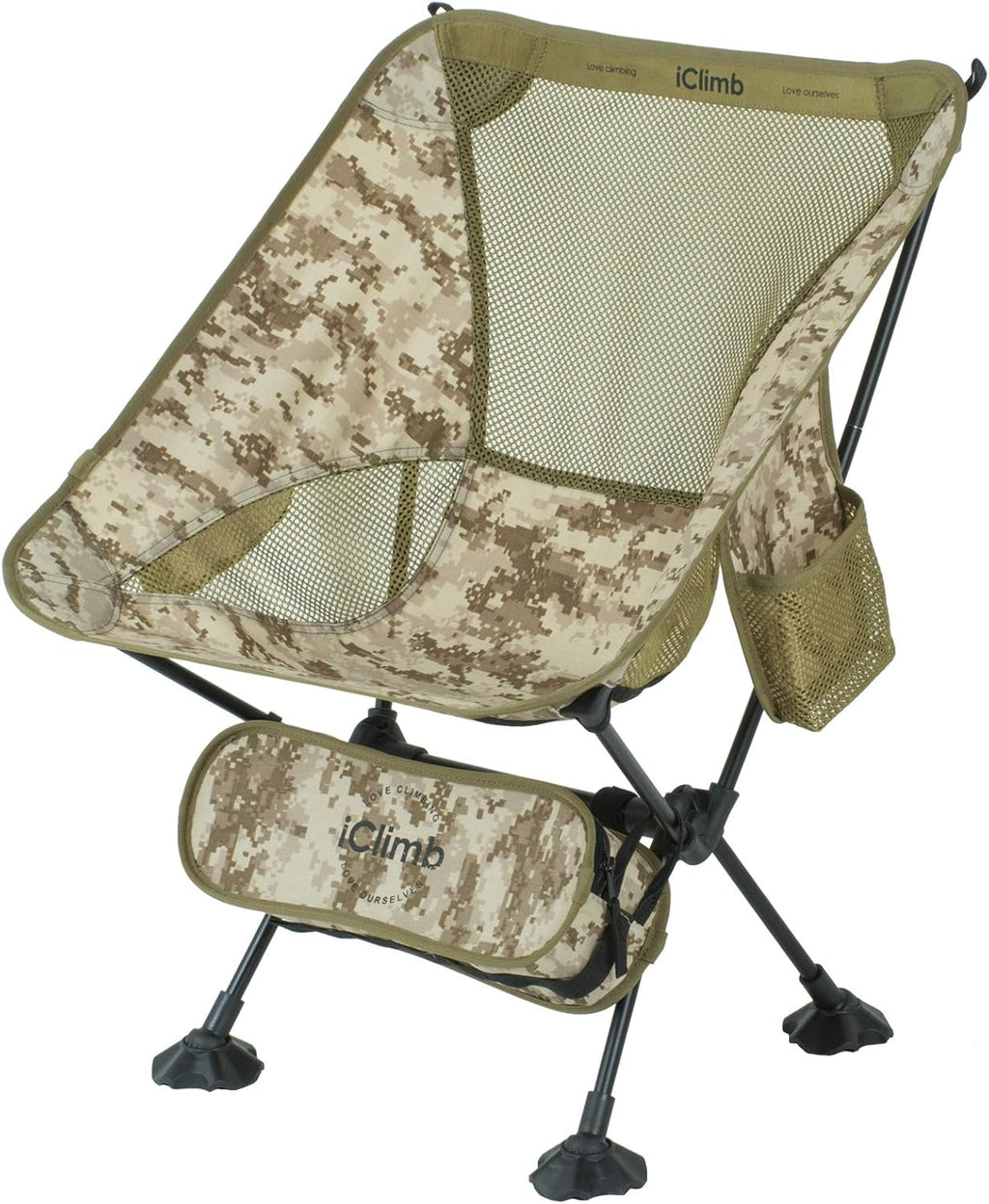 Ultralight Compact Camping Folding Beach Chair with Anti-Sinking Feet and Back Support Webbing S53197