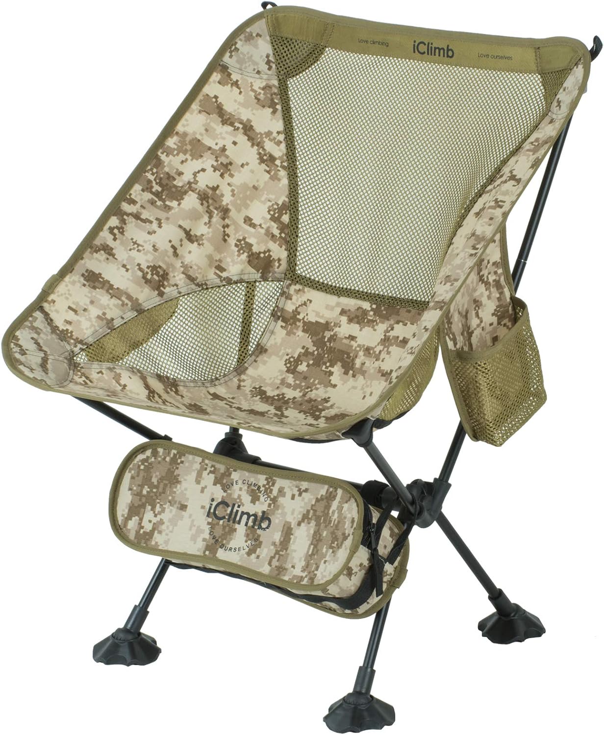 Ultralight Compact Camping Folding Beach Chair with Anti-Sinking Feet and Back Support Webbing S53197