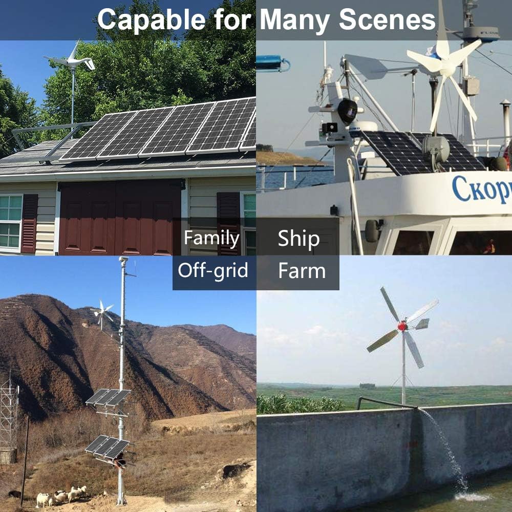 500W Solar Wind Power Kit with Hybrid Controller, 100W Mono Solar Panel P958