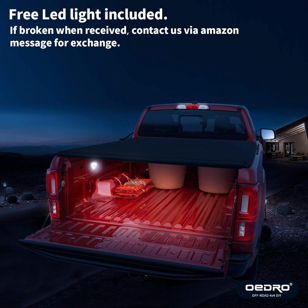 Soft Roll Up Truck Bed Tonneau Cover for 2019-2022 Chevy Silverado / GMC Sierra 1500, Fleetside 6.6 ft Bed A4142