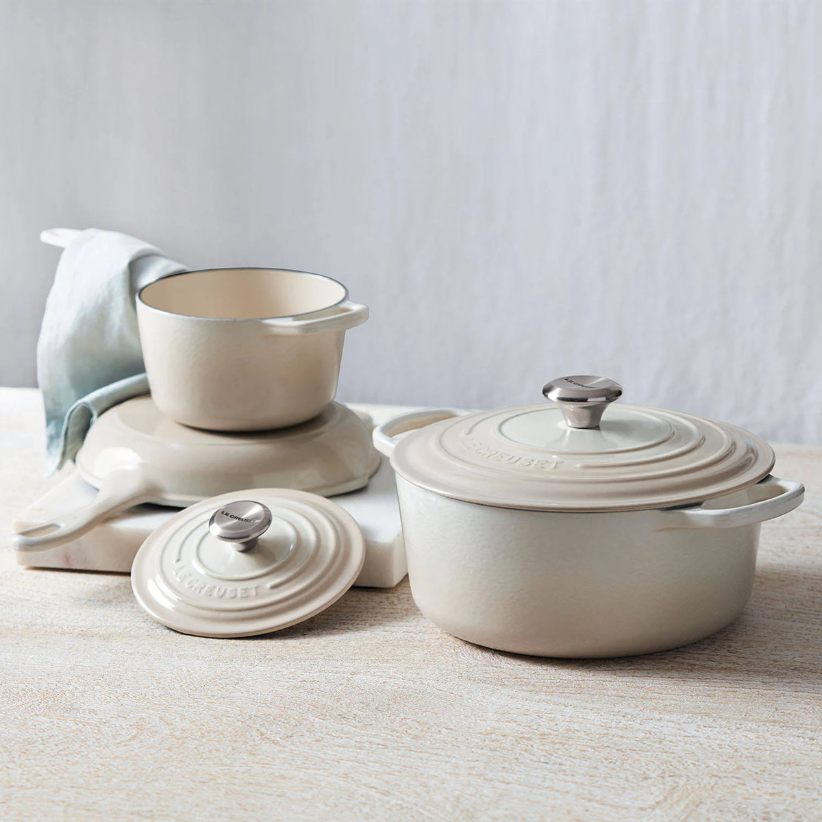 5 Piece Cast Iron Cookware Set (Oyster) S6638