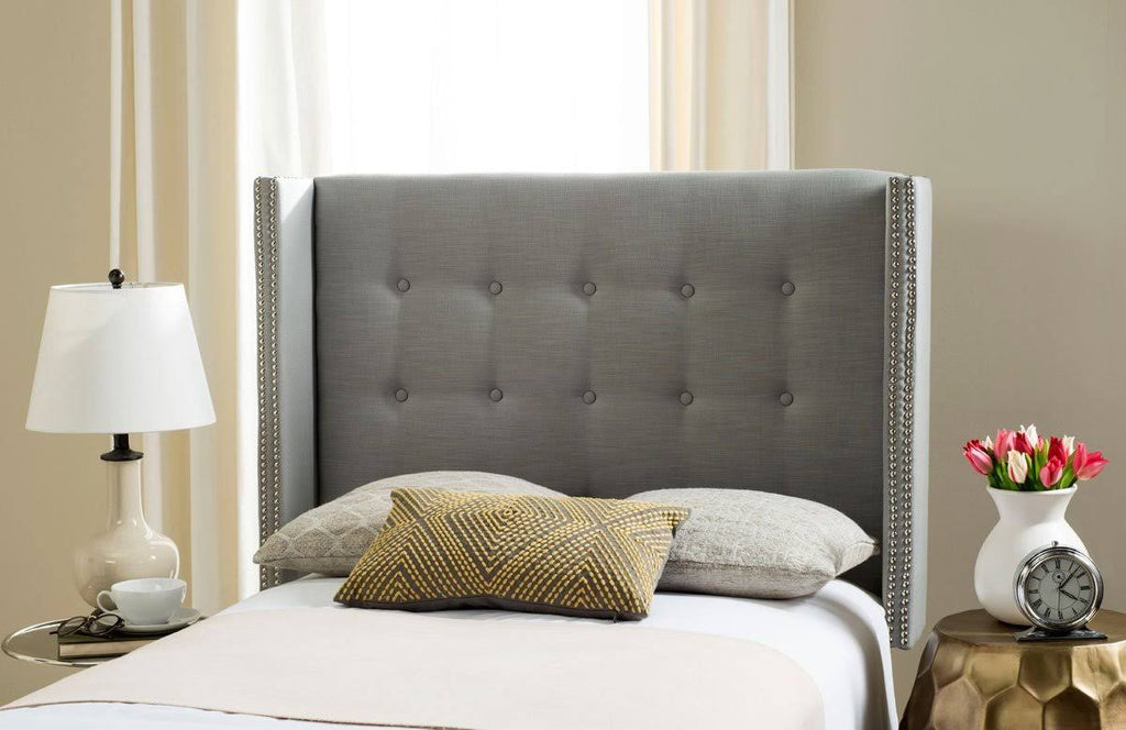 Queen Linen Tufted Winged Headboard O21519