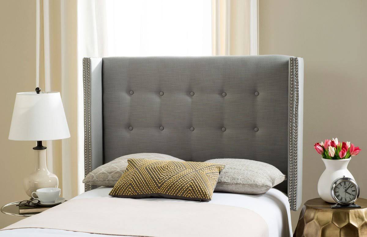 Queen Linen Tufted Winged Headboard O21519