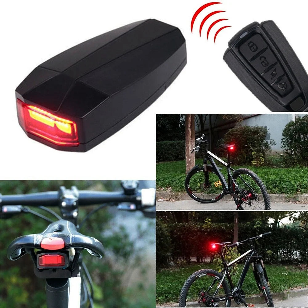 Smart Bike Tail Light with Wireless Remote Control and Electric Bell V189