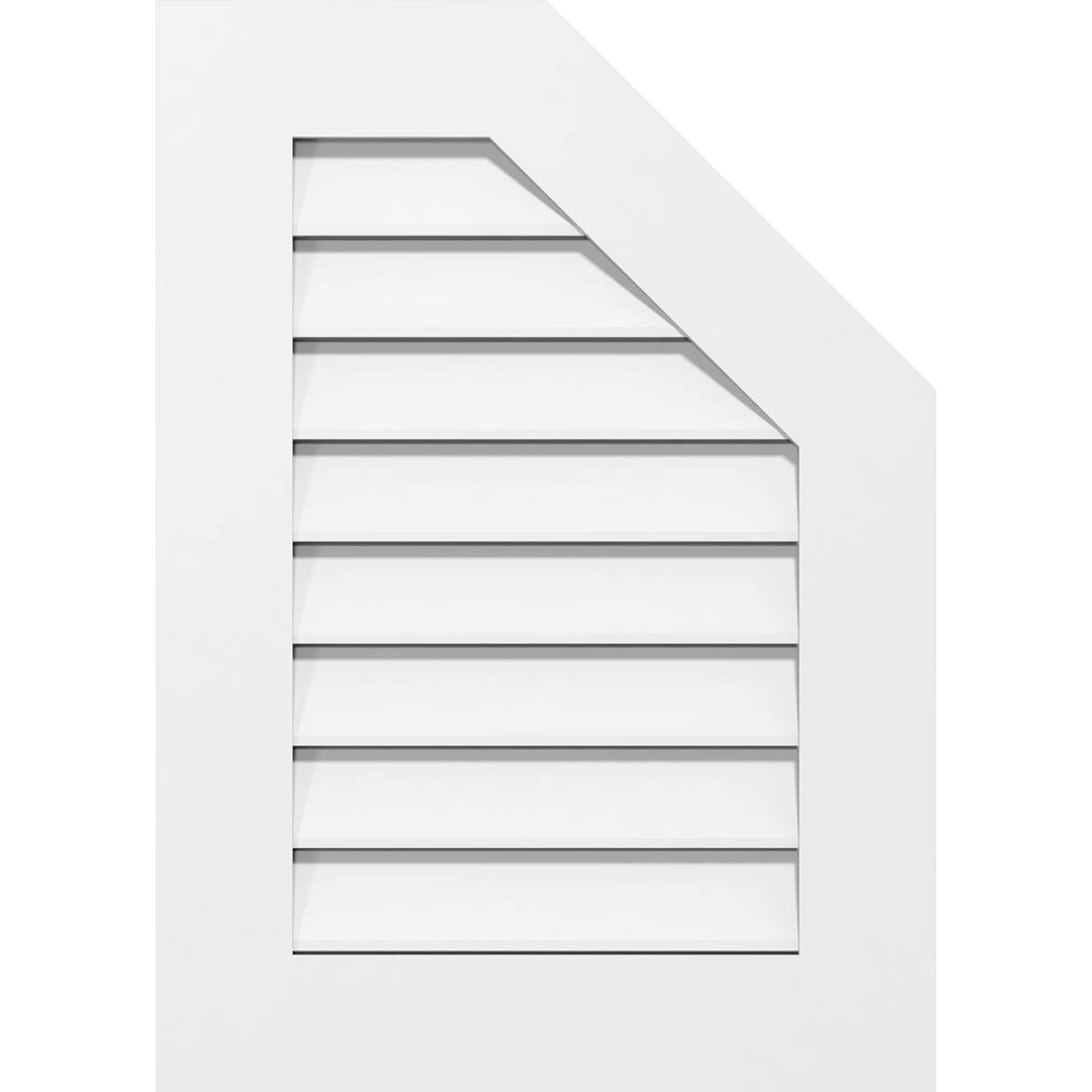 Half Octagon Top Right Surface Mount PVC Gable Vent Z77977