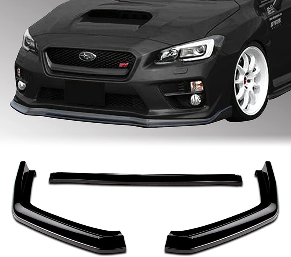 Glossy Black Front Bumper Lip Spoiler Splitter Pack of 2 V104623