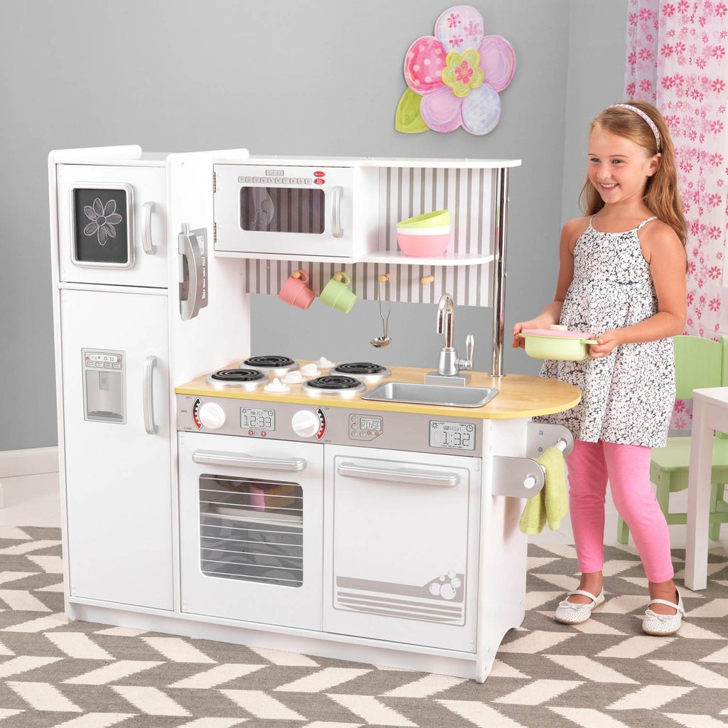 White Wooden Kids Pretend Play Kitchen Z4198