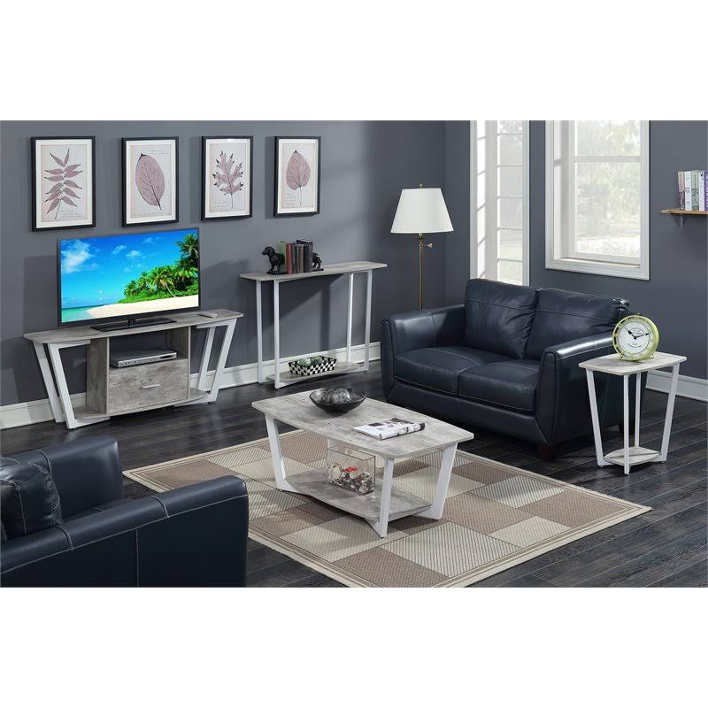 Gray/White Console Table F1542