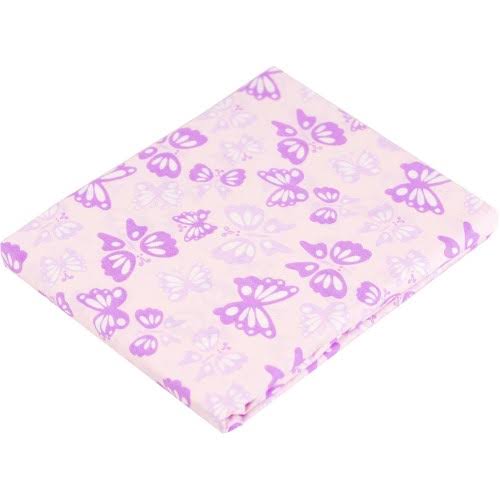Pink Butterfly Fitted Crib Percale Sheet H344