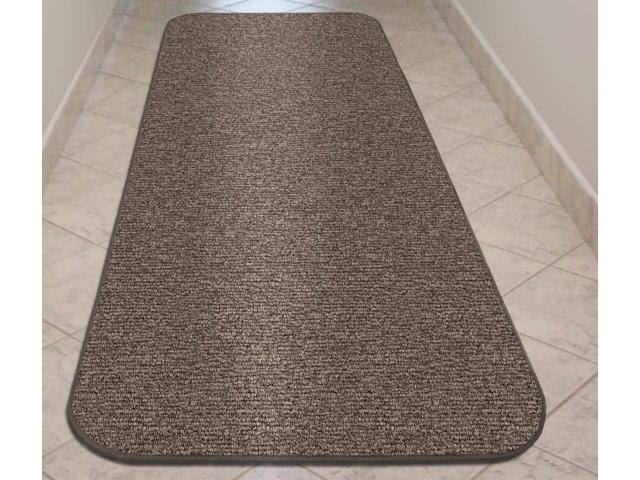 12 ft. x 48 in. Pebble Gray Skid-Resistant Carpet Runner Y7473