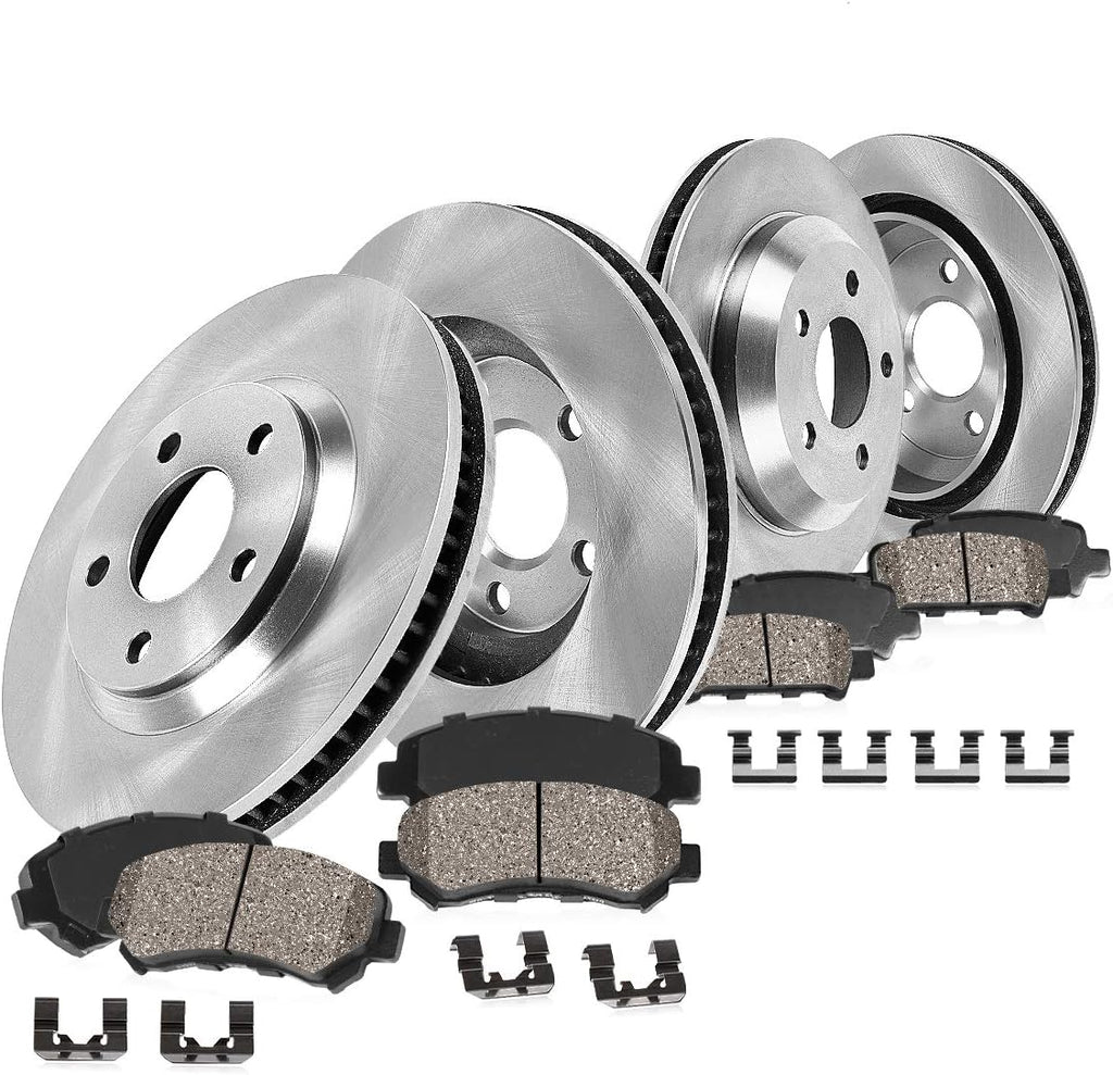5 Lug Rotors + Ceramic Brake Pads + Hardware S9951