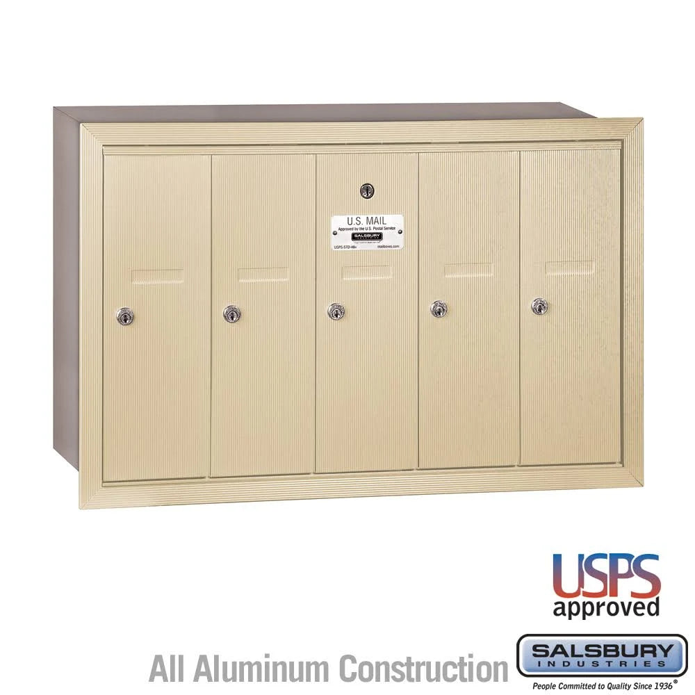 5 Door Sandstone Vertical Mailbox M305441