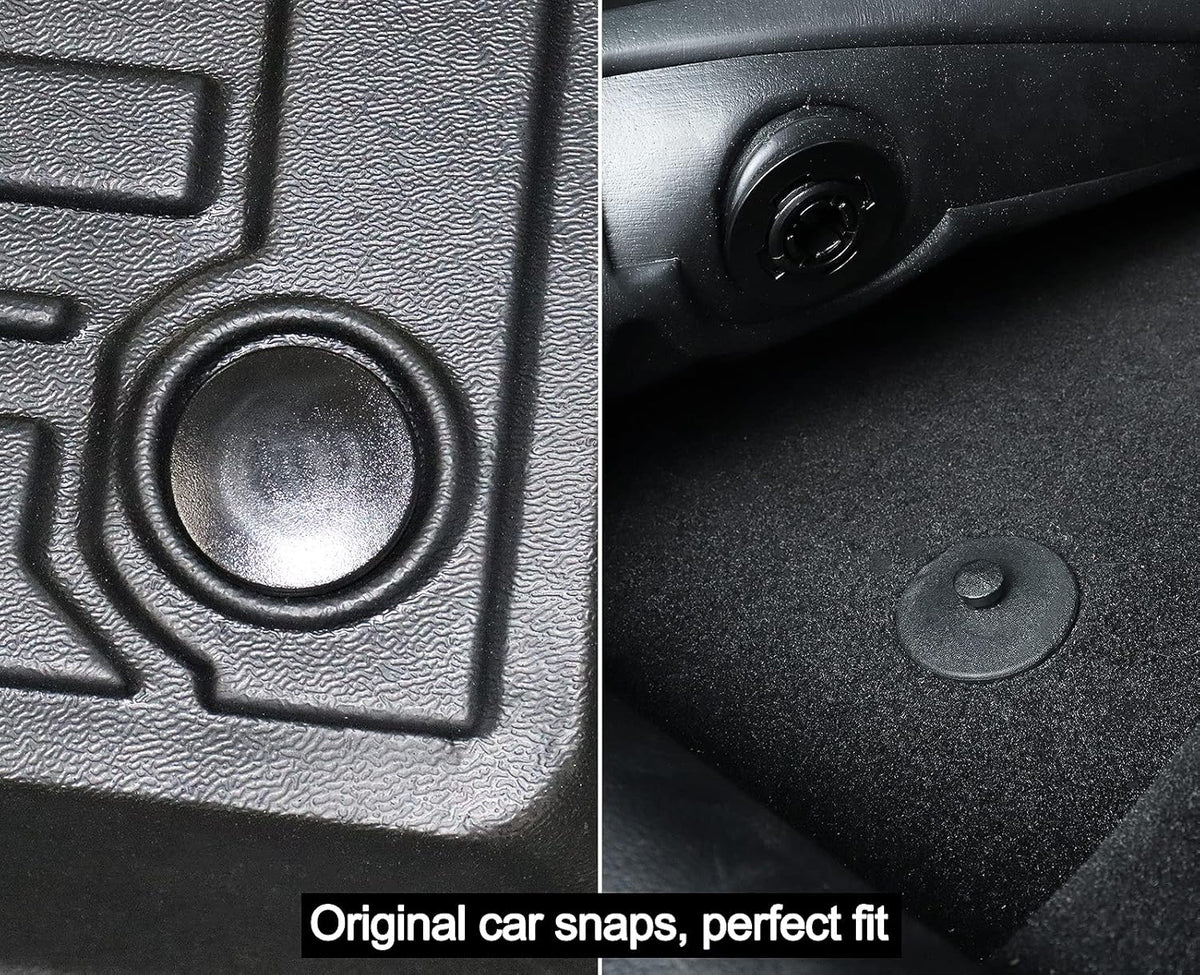 Black 2 Rows Car Floor Mats and Cargo Liner Set N7328