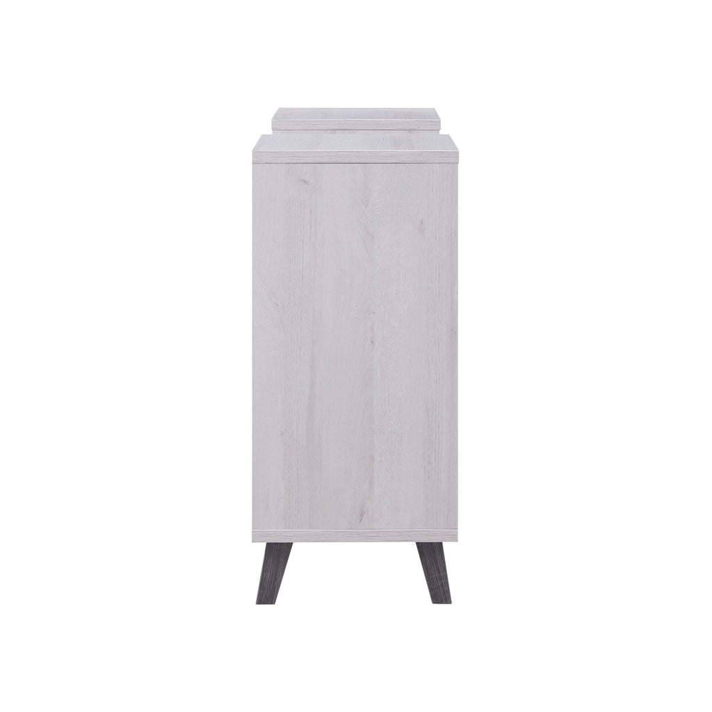 White Oak 6-Shelf Console Table V897