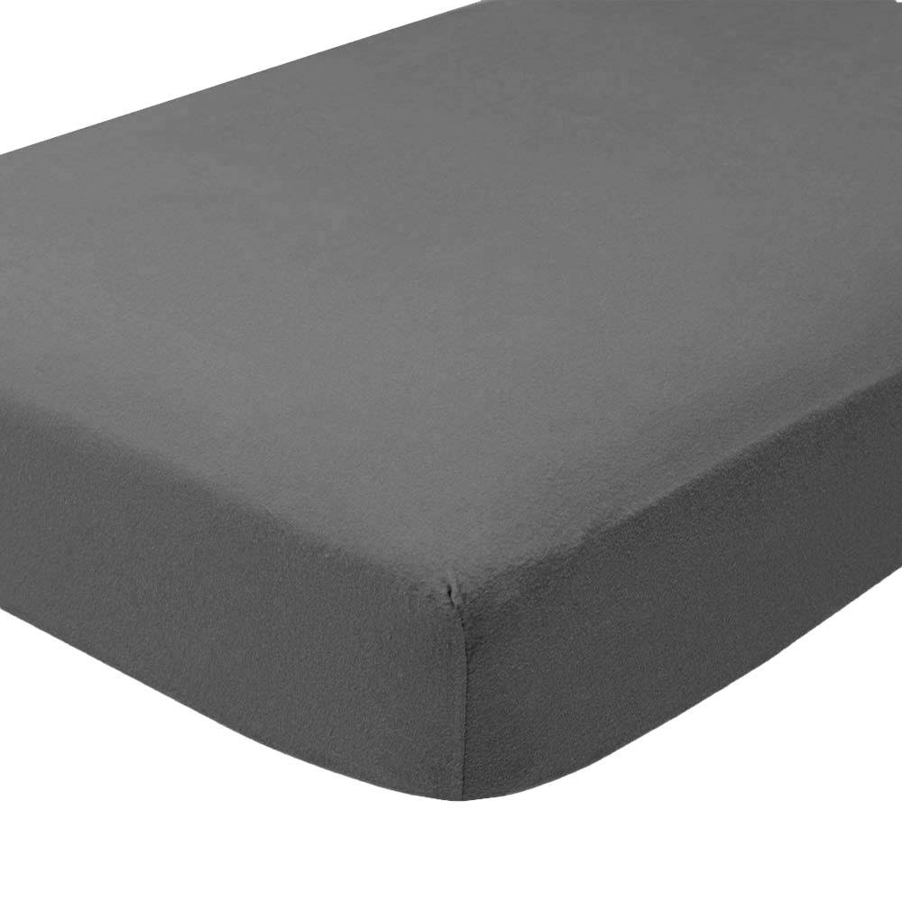 Grey Queen 100% Cotton Flannel Fitted Bottom Sheet 5 Pack V370990