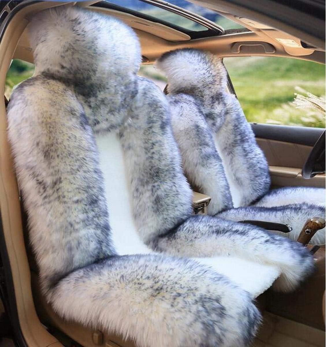 Black Sheepskin Car Seat Cover (1 Piece) A366129