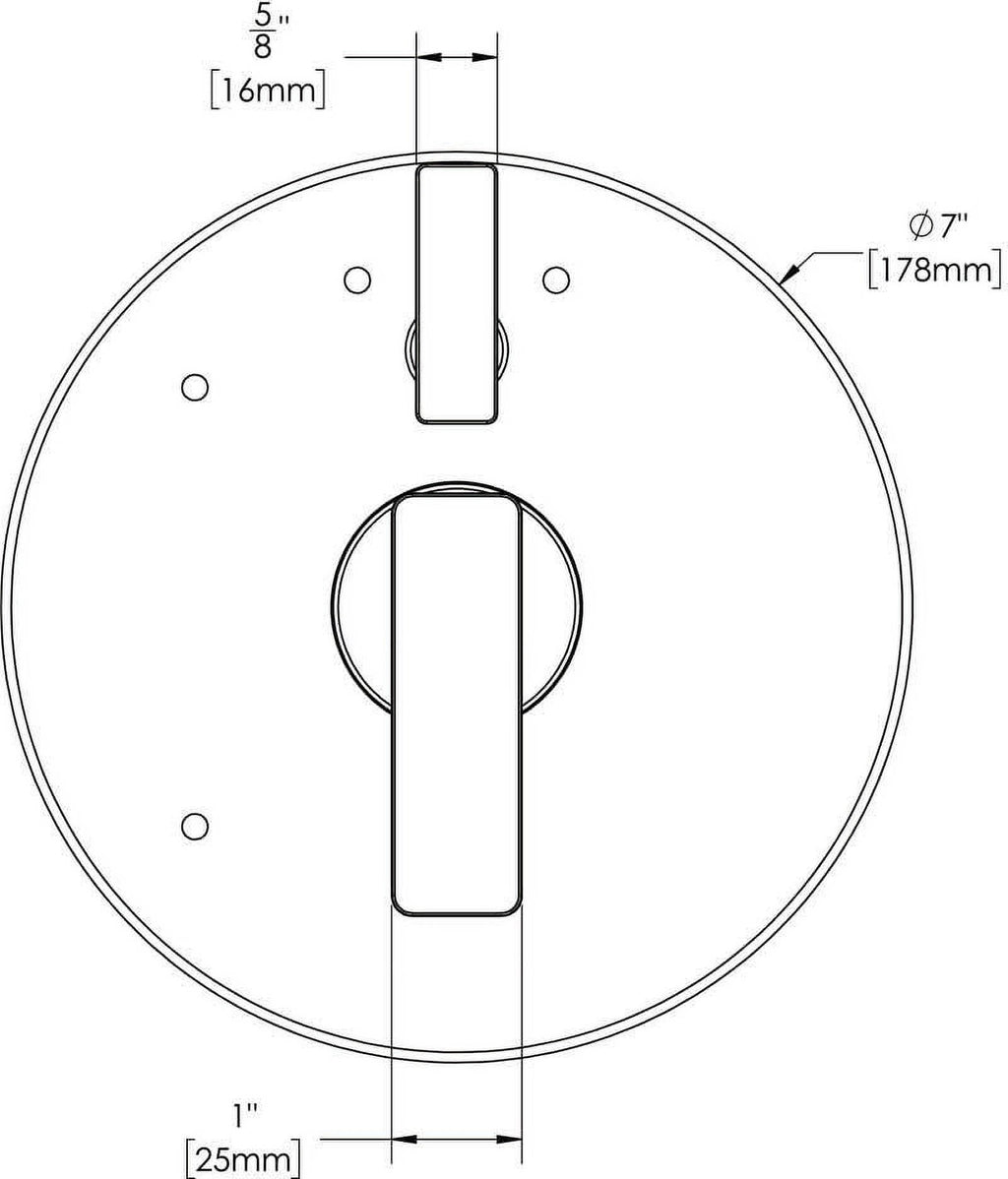 Chrome Diverter Shower Valve Trim Kit L604692