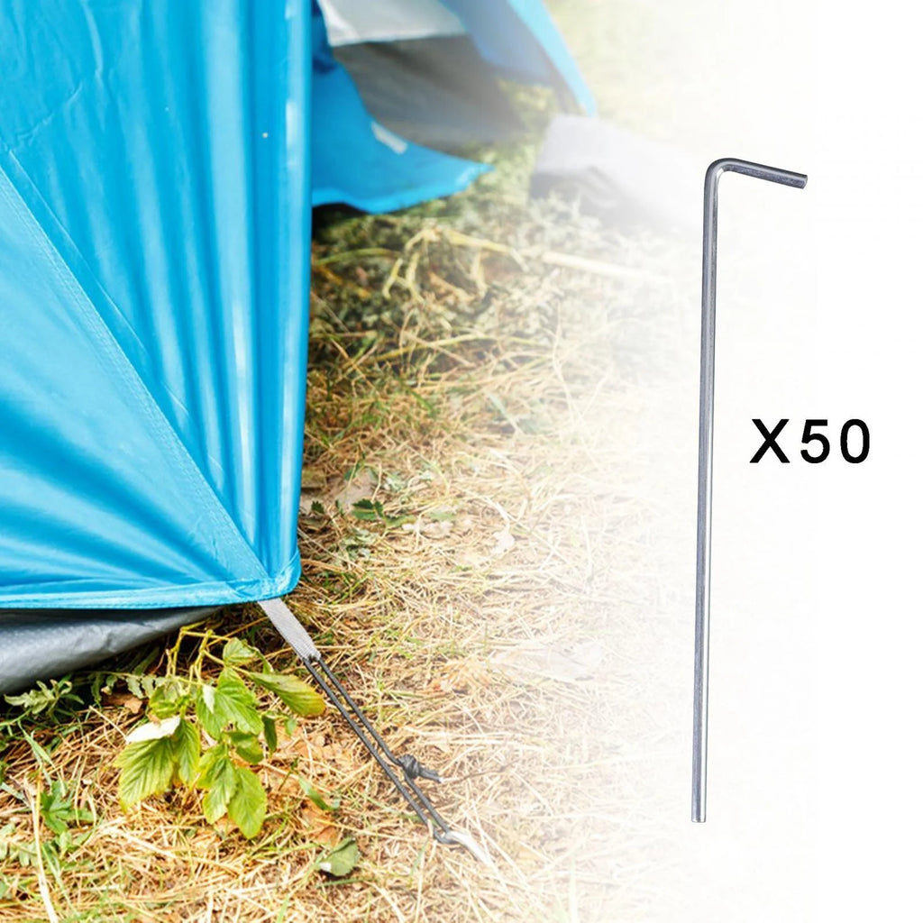 50x Heavy Duty Aluminum Alloy Tent Pegs Stakes C13825
