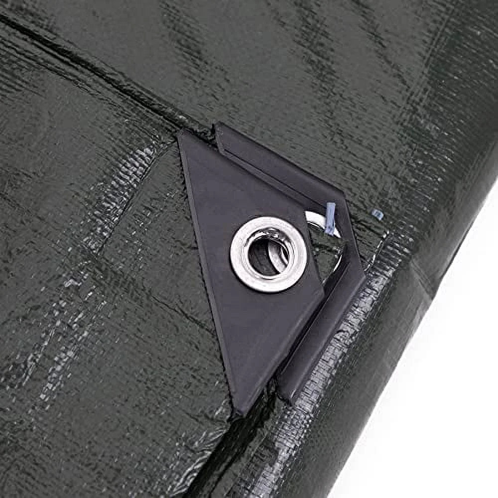 Heavy-Duty 8-mil Reversible Green/Silver Poly Tarp E75155