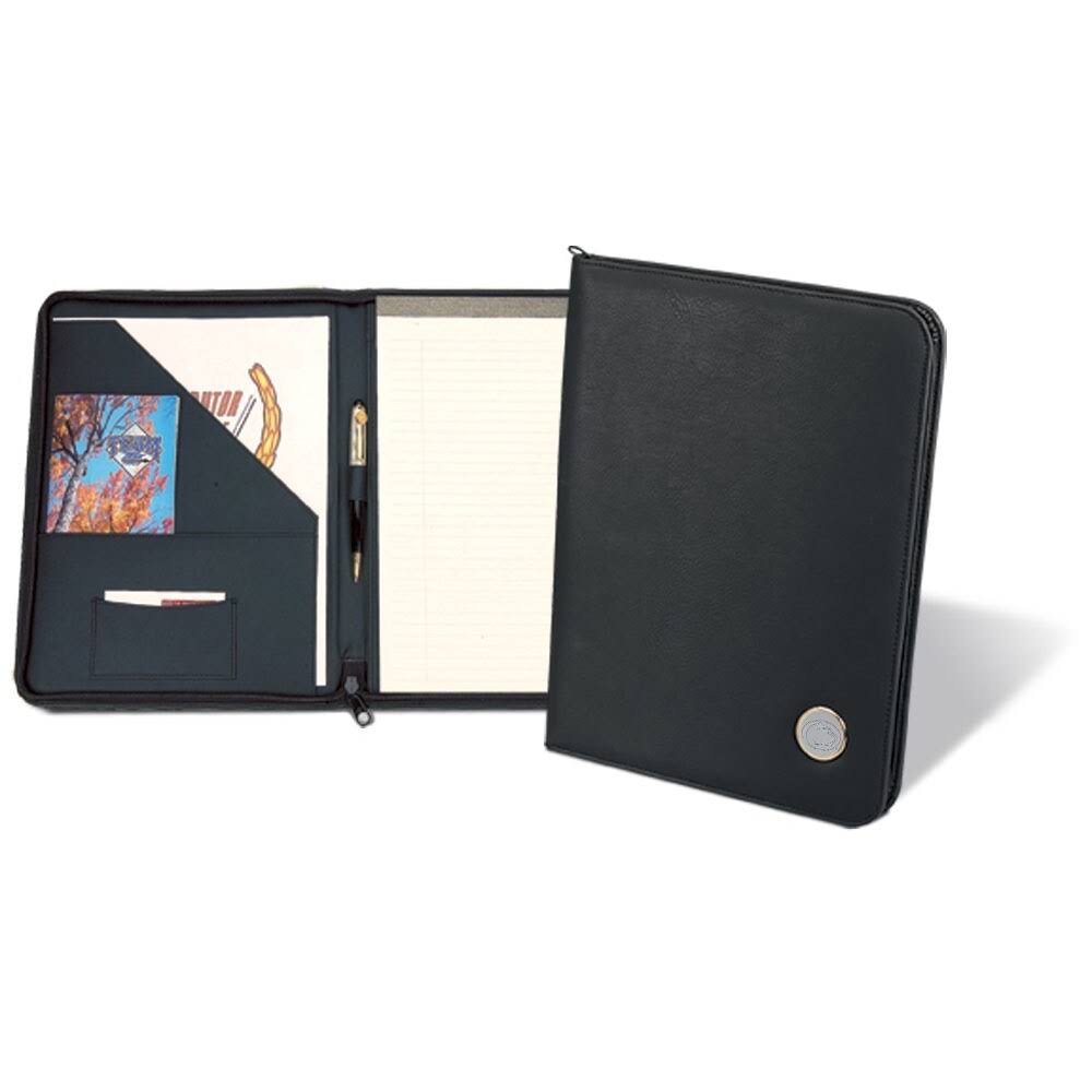Silver Zippered Writing Portfolio G578