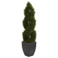 Black Wash Artificial Topiary Tree in Planter L521