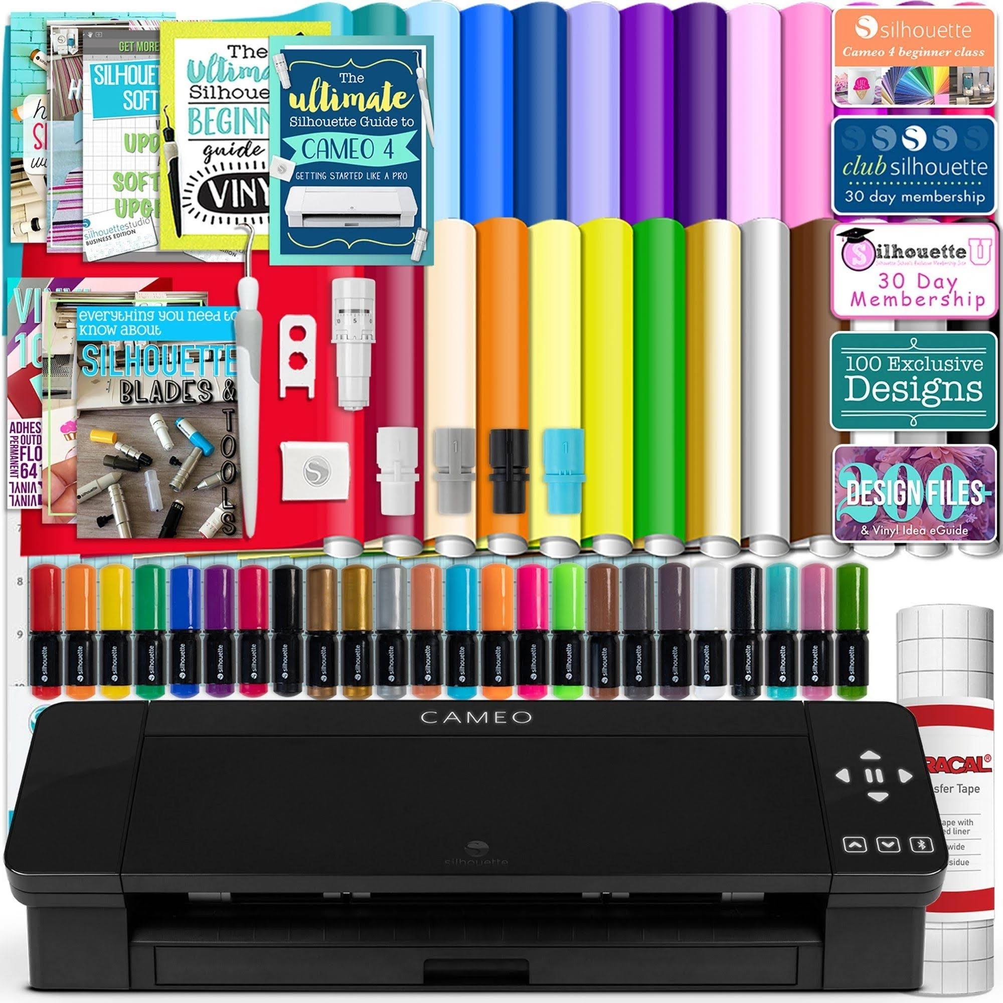 Black Cameo 4 with 26 Glossy Sheets, 24 Sketch Pens V816
