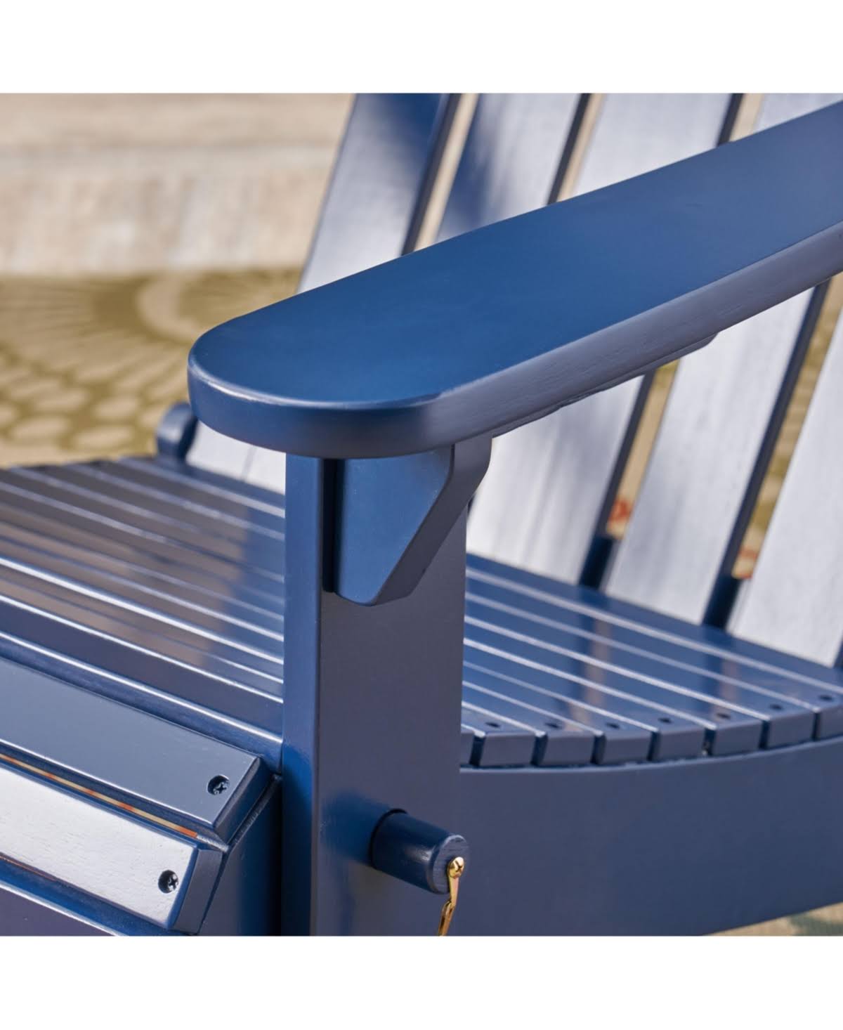 Blue Foldable Acacia Wood Adirondack Chair X22310
