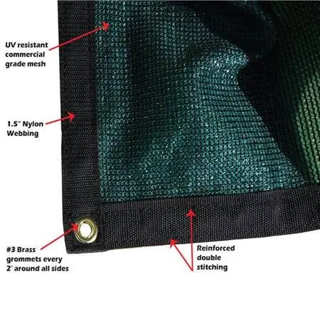 8 x 18 ft. 90 Percent Shade Cloth, Shade Sail - Green C449934