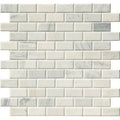 White Honed Marble Mosaic Tile G81392