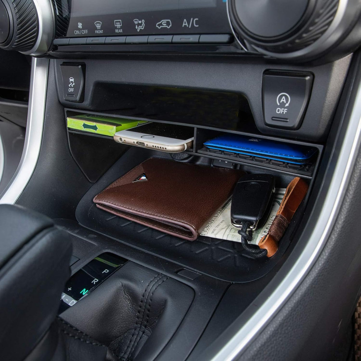 Center Console Organizer ABS Material Insert Tray Storage Box U9560