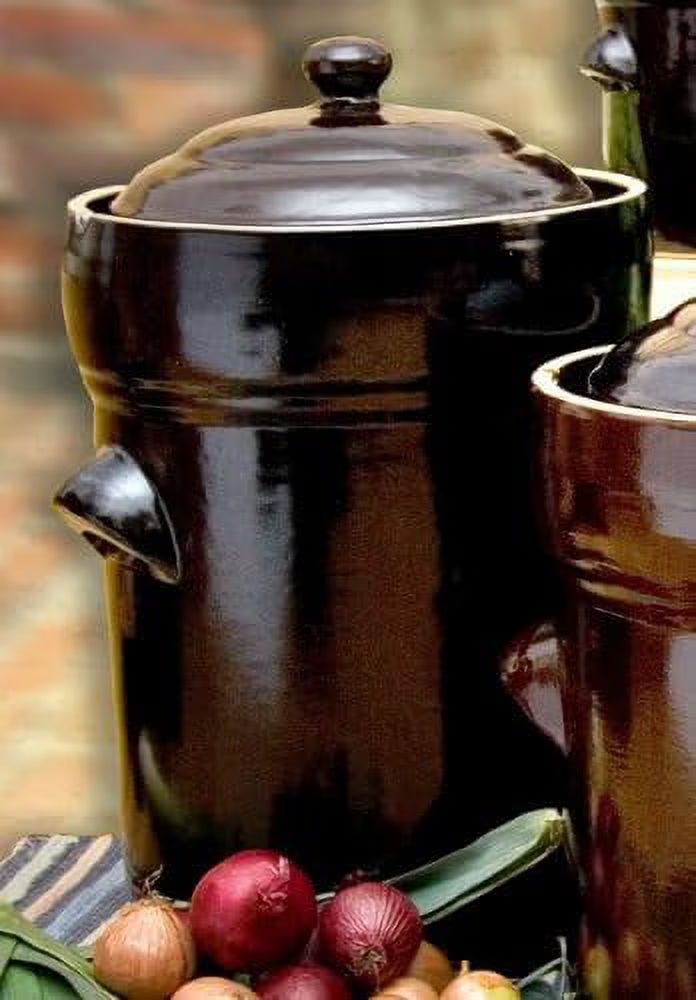 10 Liter Fermenting Crock Pot Rich Brown F5086