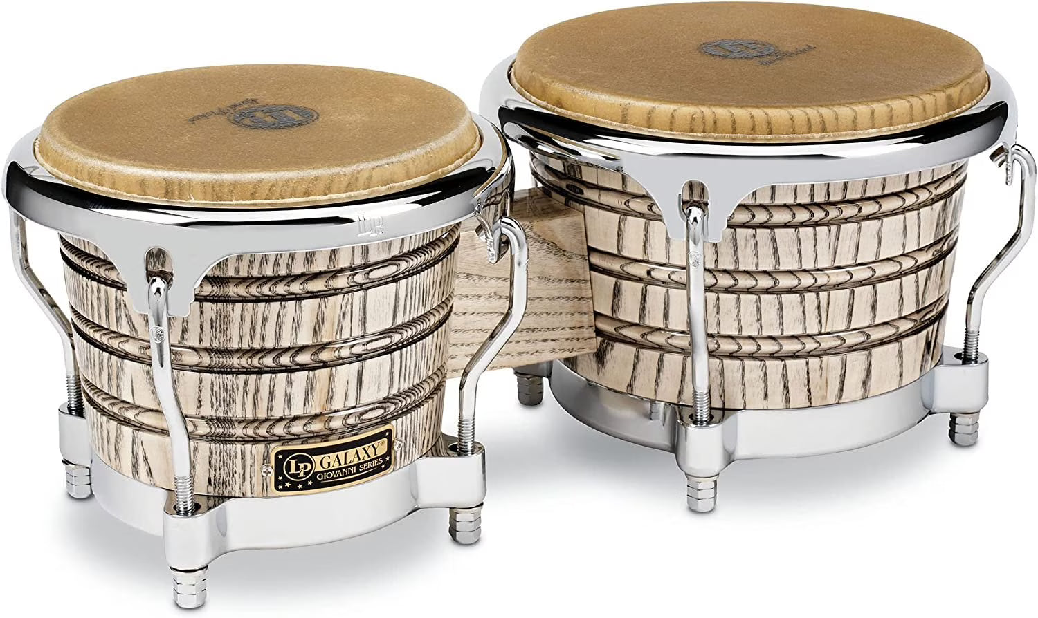 Natural/Chrome Bongos Y136