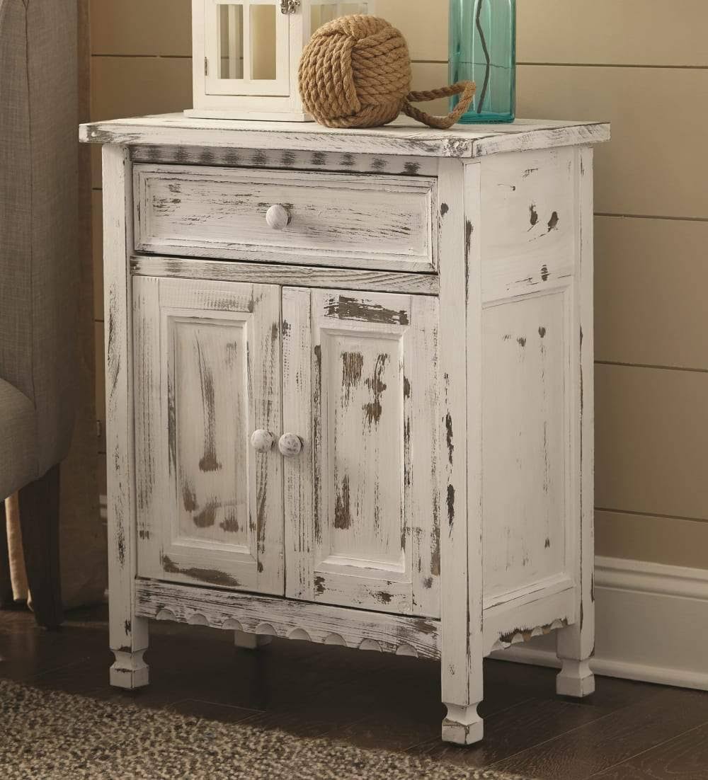 Red Antique Accent Cabinet M28387