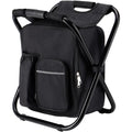 Folding Camping Stool in Black, 14x11x16 inch H466736