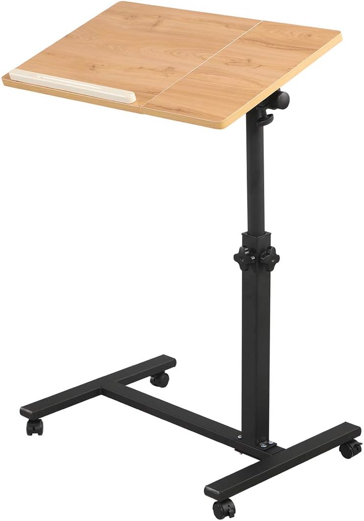 Adjustable Rolling Laptop Desk with Wheels W1548