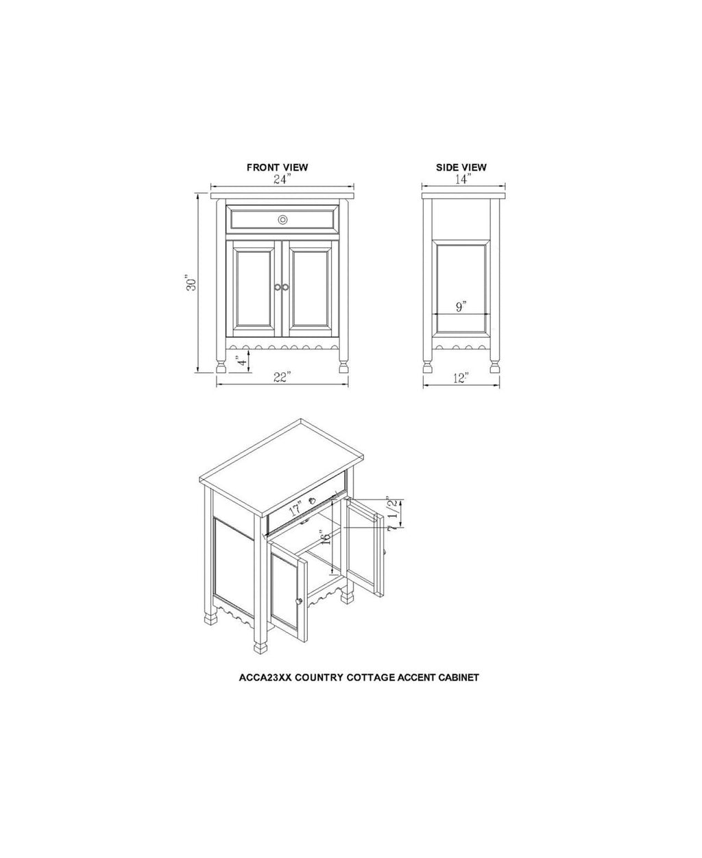 Red Antique Accent Cabinet M28387