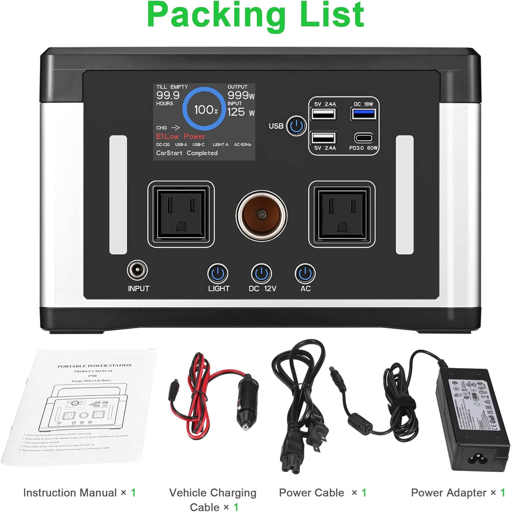 700W Portable Power Station 577Wh Lithium Battery UPS F47499