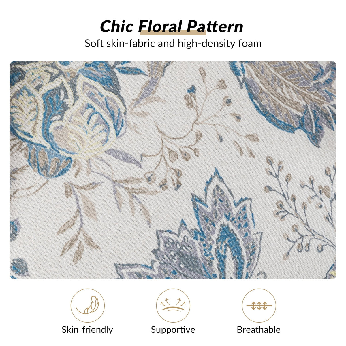 Blue Foam Wingback Accent Chair A60056
