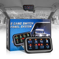8 Gang Switch Panel Green LED Car Switch Panel with Wiring Harness V857