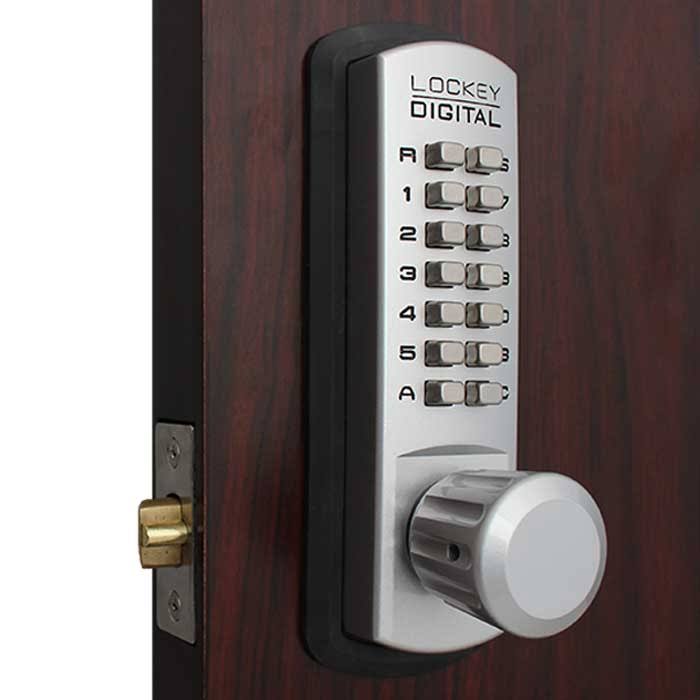 Satin Chrome Mechanical Keyless Door Knob B749