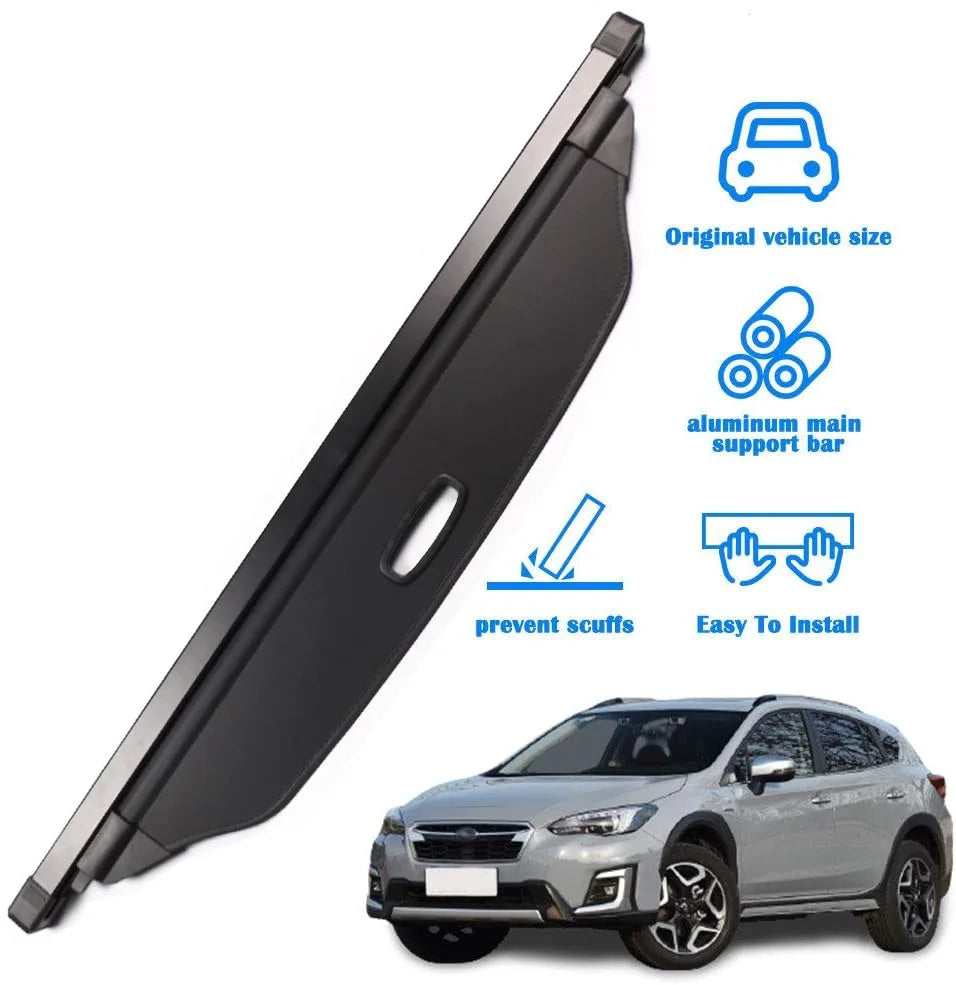 Retractable Cargo Cover for Subaru Crosstrek Impreza, Black Z54768