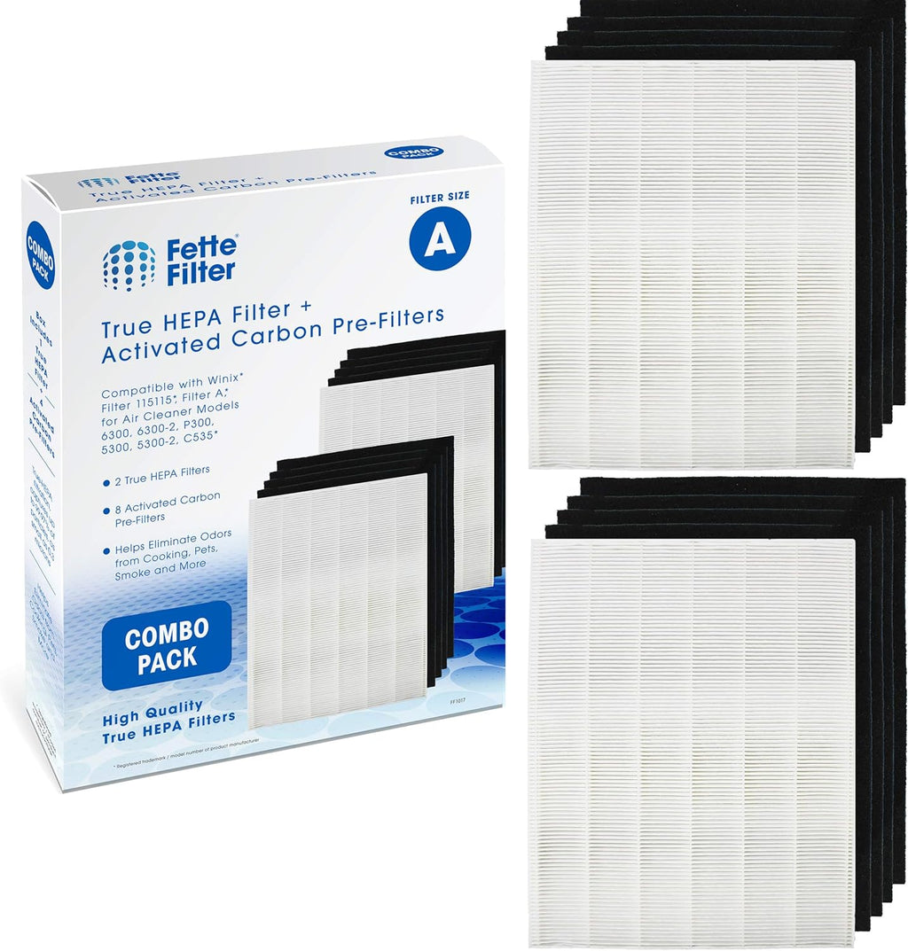 2-Pack HEPA Filters Plus 8 Carbon Replacement Filters J86861