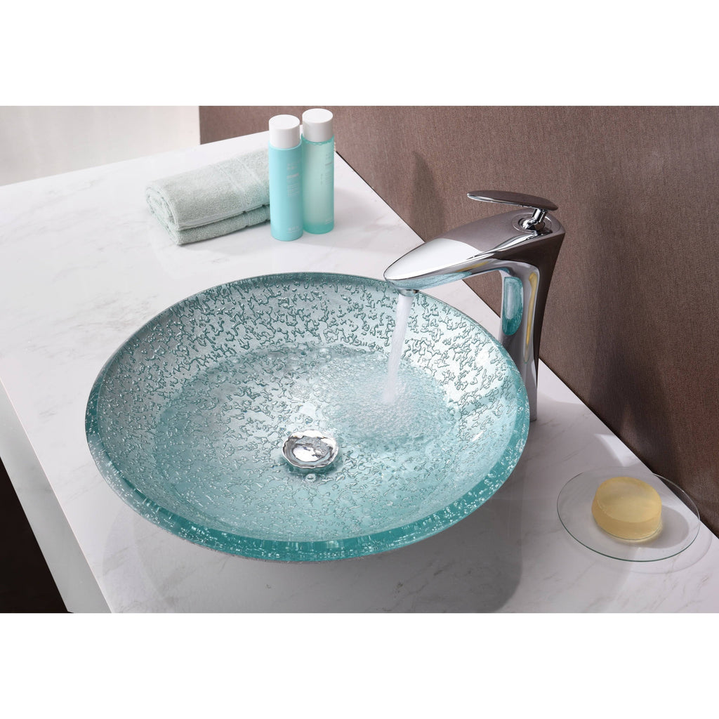 Clear Glass Vessel Sink V374362