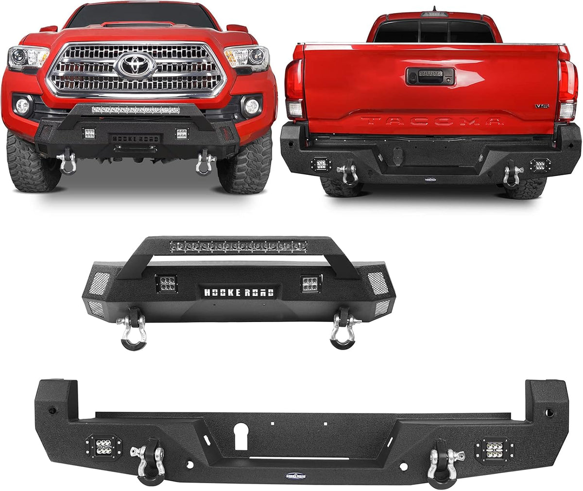 Stubby Front Bumper & Full Width Rear Bumper Kit for Toyota Tacoma 3rd Gen J231534