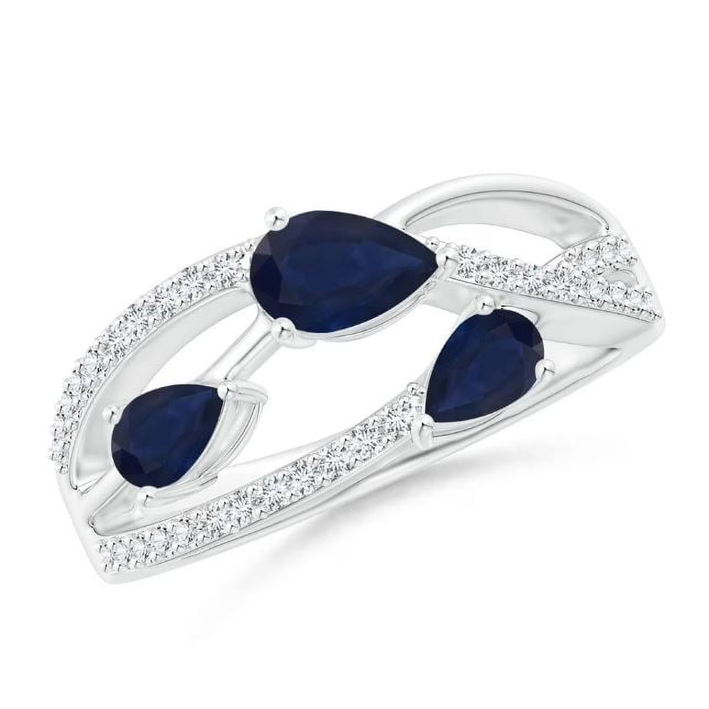 Sapphire Ring 1.6 ct 925 Ring Size 10 C1371
