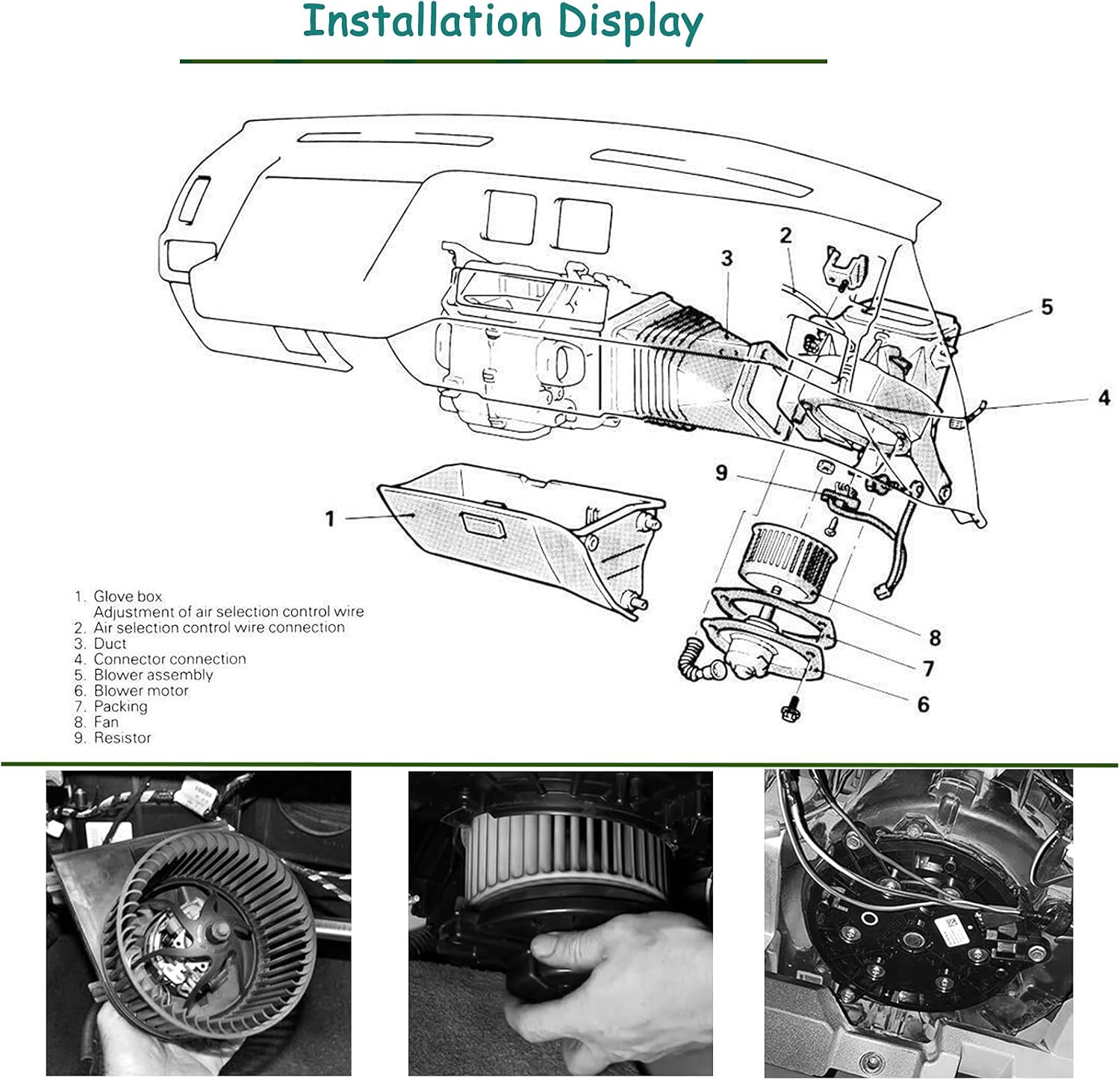 Pack of 2 Heater Blower Motor Assembly A73544
