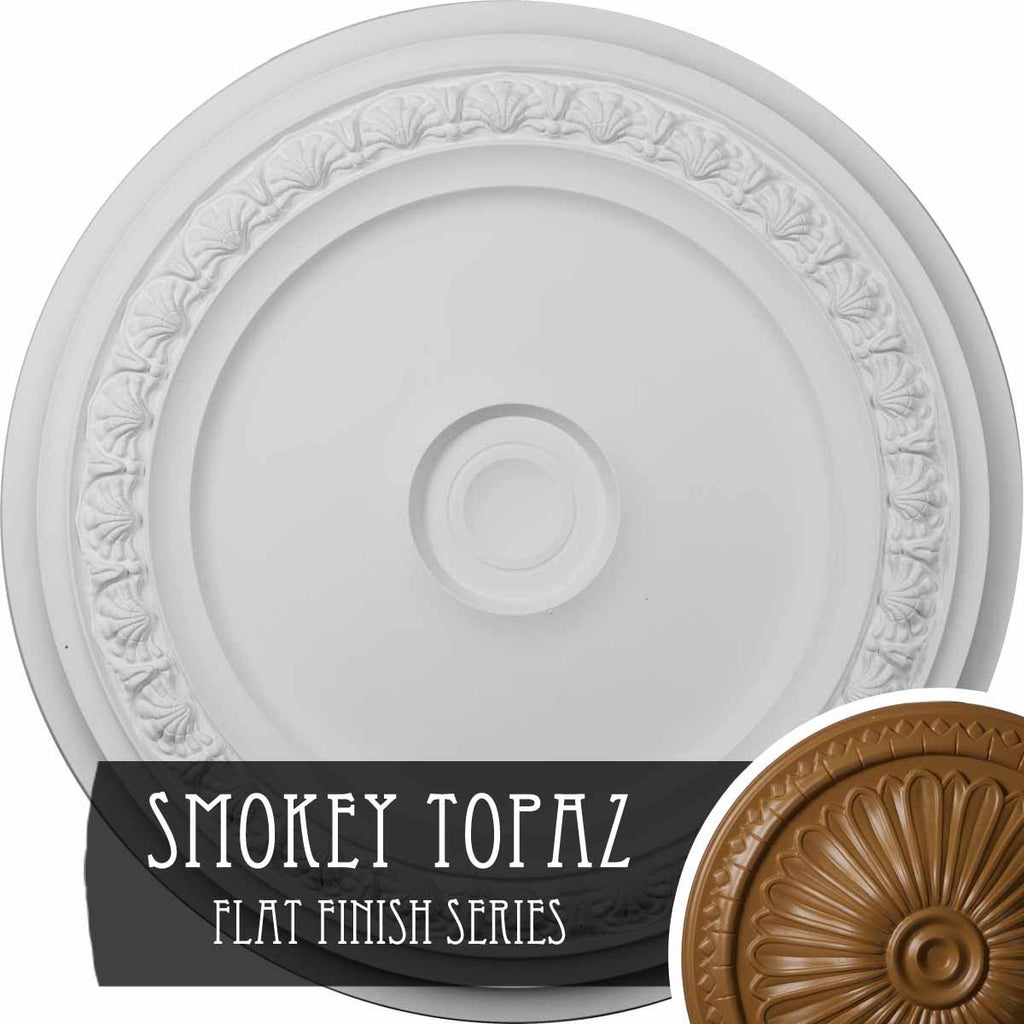 31 1/8x22OD x 1 1/2x22P Ceiling Medallion Hand-Painted Smokey Topaz Z826