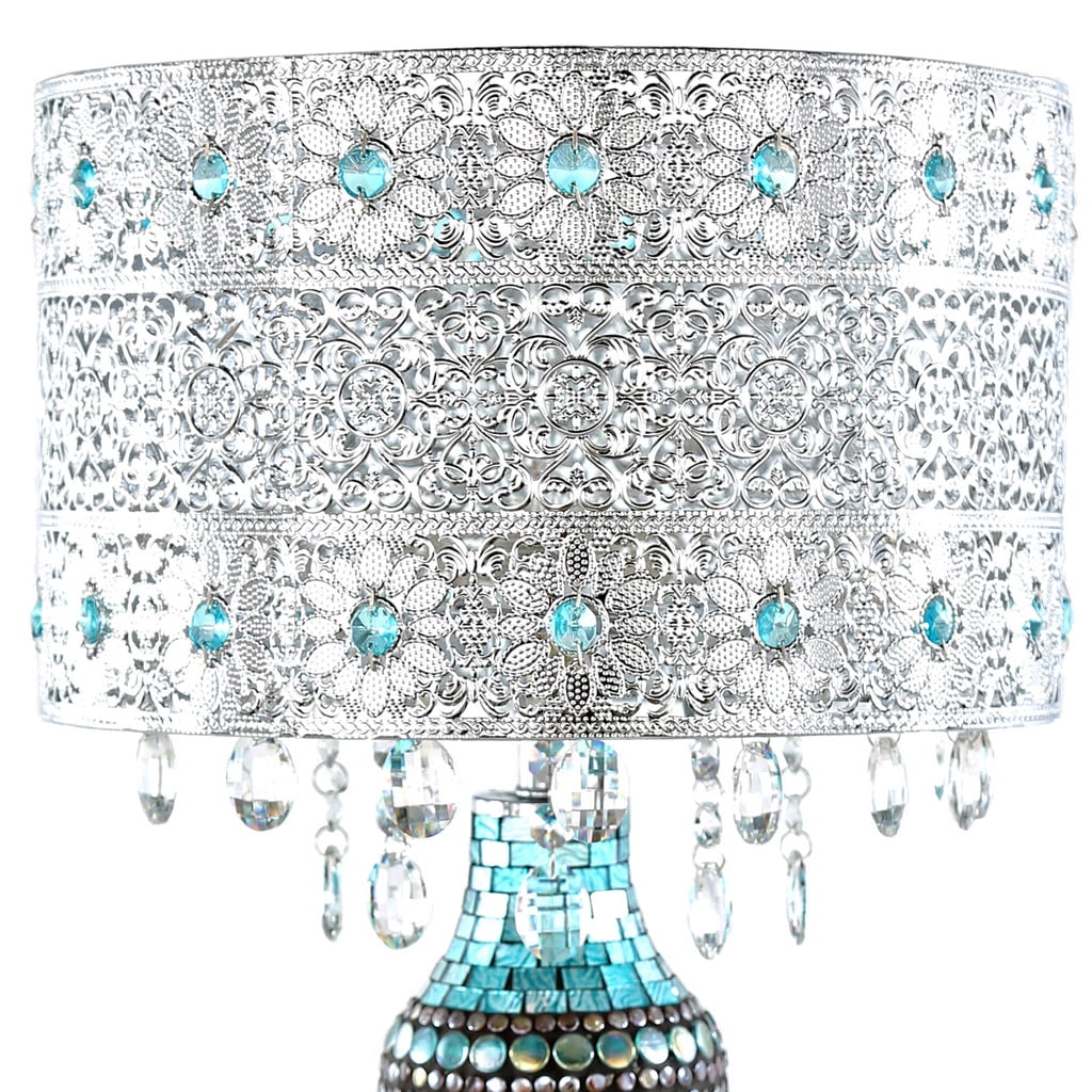 Turquoise Crystal Table Lamp O549