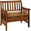 Oak Accent Bench with 3-Drawers E644848
